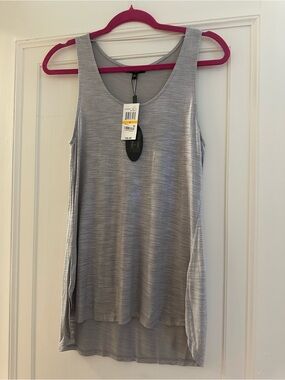 Cupio Silver Metallic Scoop Neck Tank